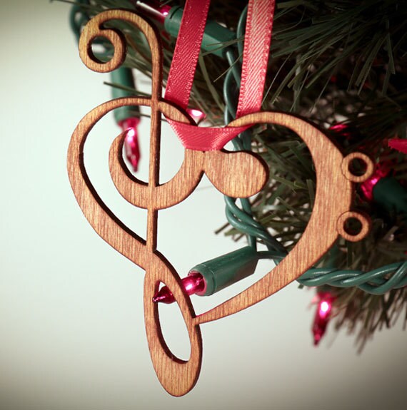 Music Symbol Heart Christmas Ornament