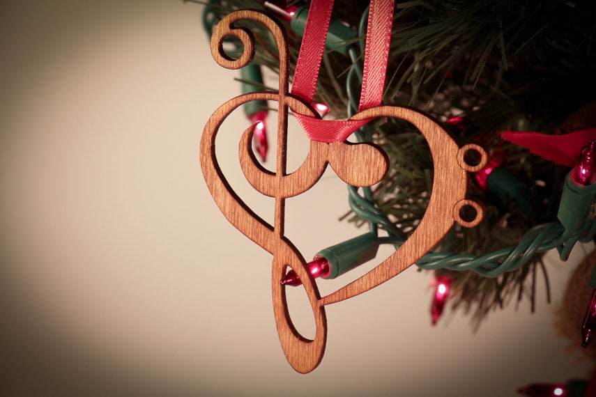 Music Symbol Heart Christmas Ornament