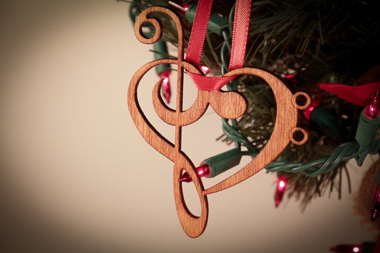Music Symbol Heart Christmas Ornament