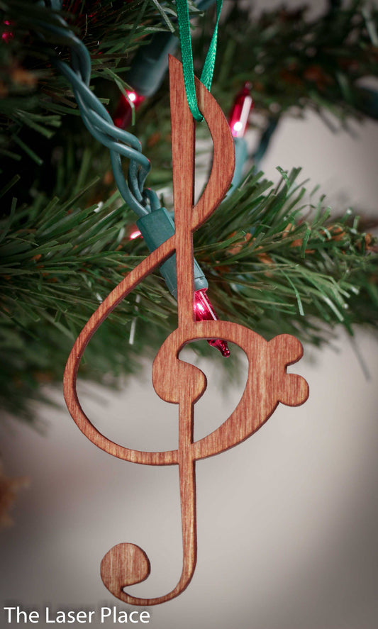 Treble Clef Music Christmas Ornament
