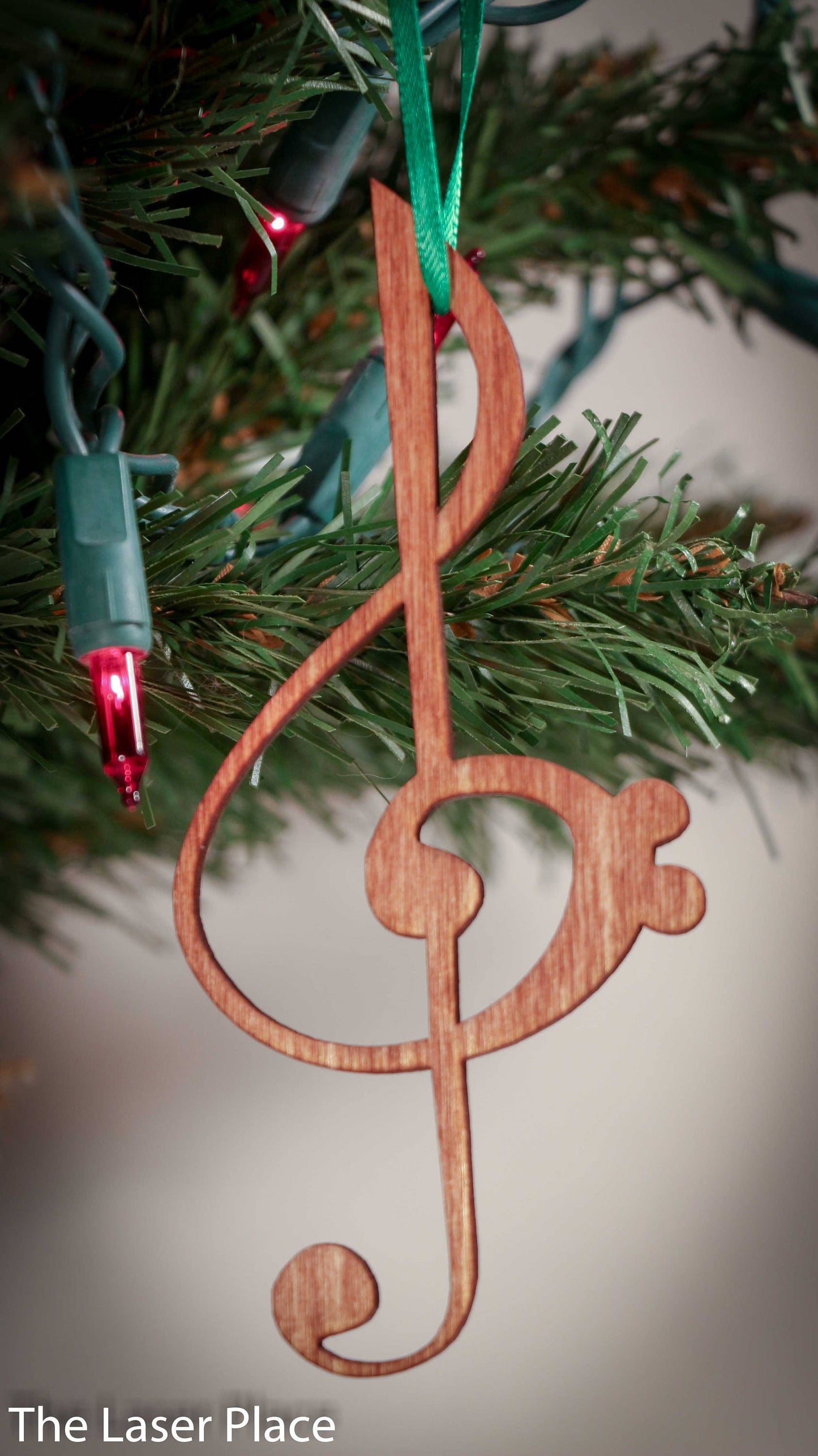Treble Clef Music Christmas Ornament