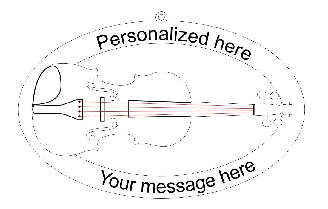 Violin, Viola, Christmas Ornament