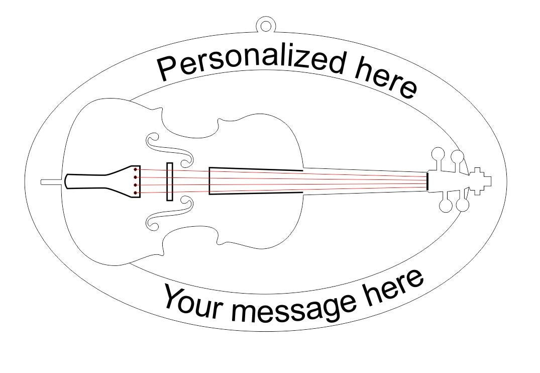 Cello Laser Cut Ornament