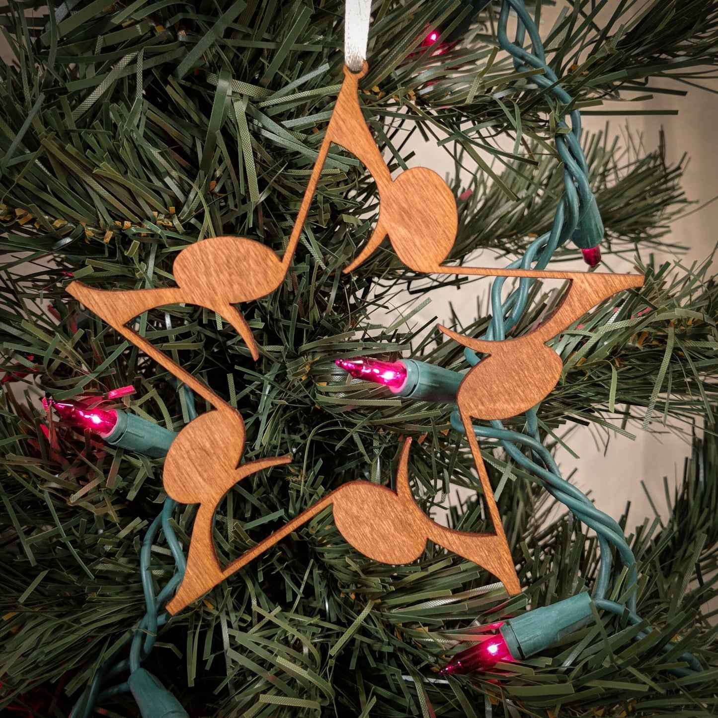 Music Star Wood Christmas Ornament
