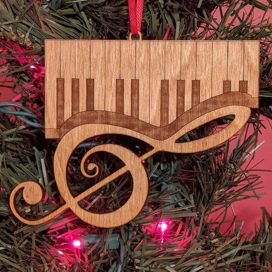 Piano Treble Clef Music Ornament
