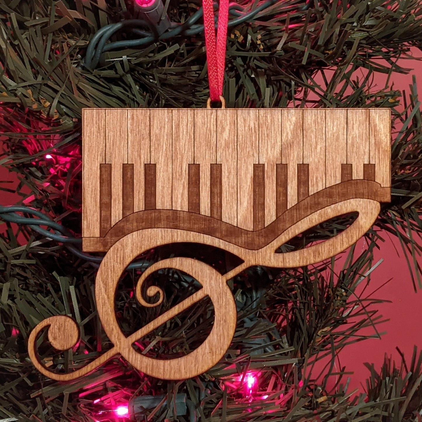 Piano Treble Clef Music Ornament