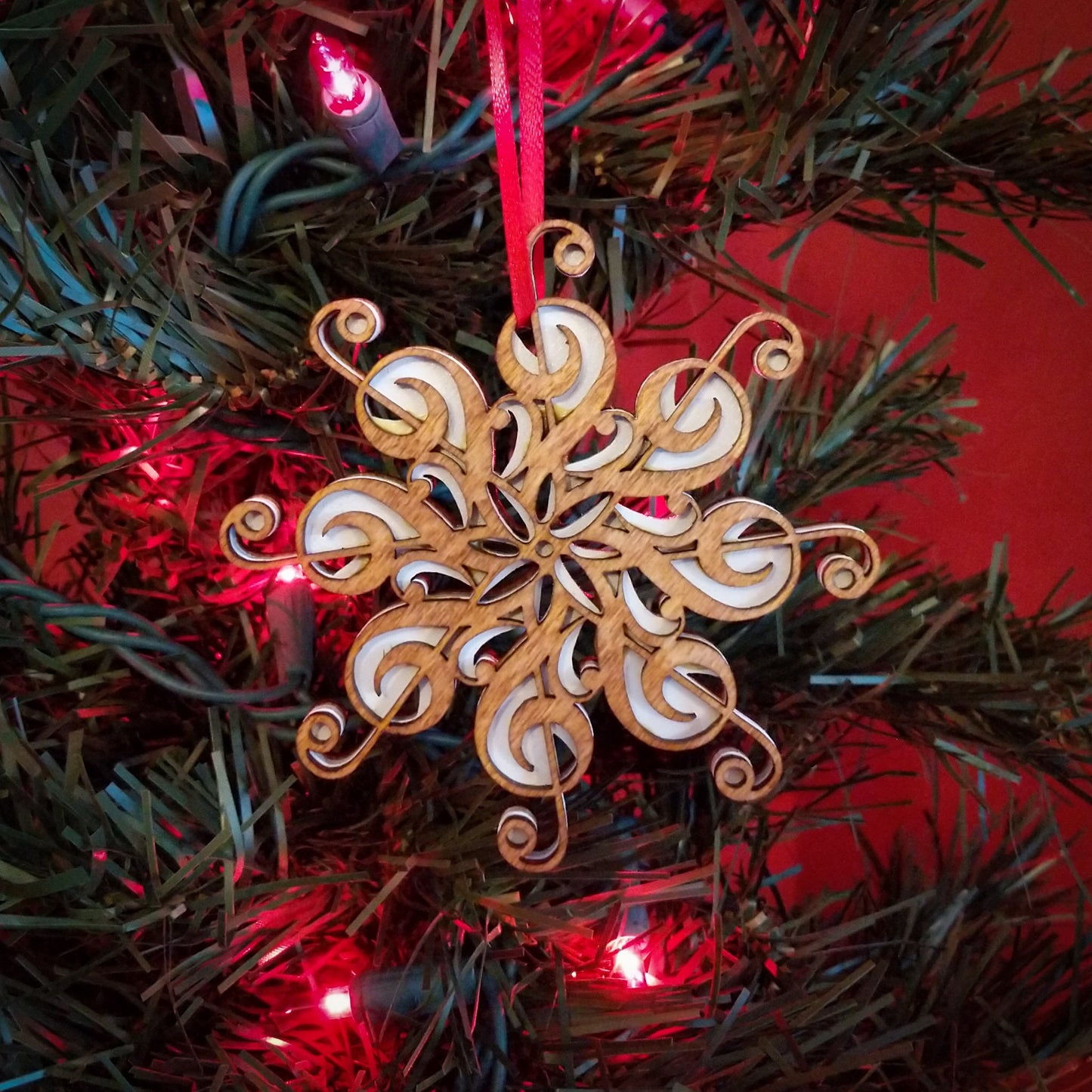 Treble Clef Bass Clef Music Ornament