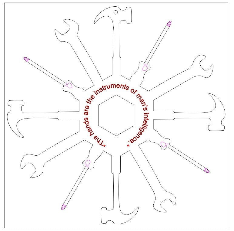 Handyman Tool Wood Christmas Ornament