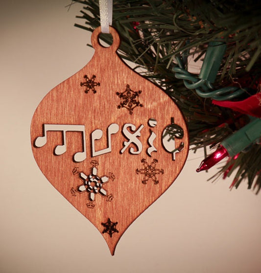Music Snowflake Christmas Ornament