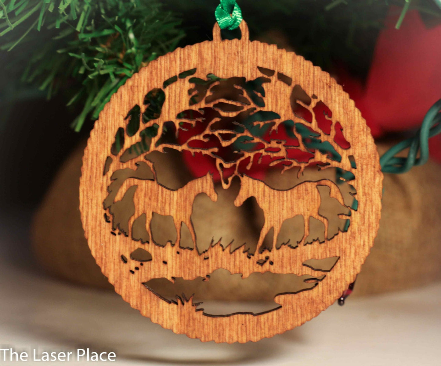 Horse in woods Ornament