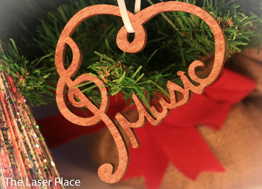 Music Heart Christmas Ornament