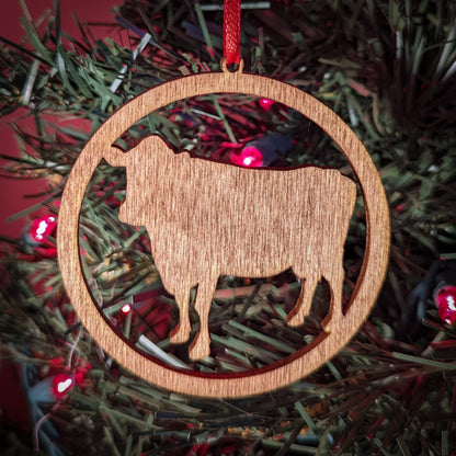 Cow Christmas Ornament