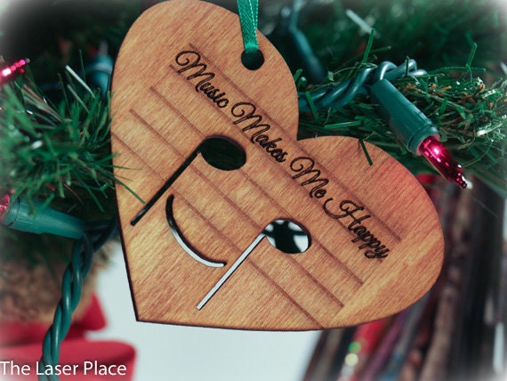 Heart Smile Music Christmas Ornament