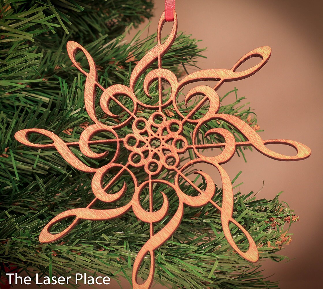 3D Treble Clef Music Note Ornament